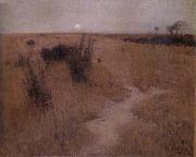 David Davies Moonrise oil painting